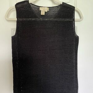 Vintage 90’s Black Open Knit Tank Small